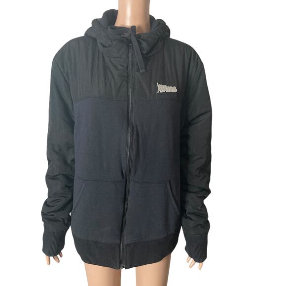 Disney Other - Disney Paris Bomber Jacket Mens XL Spell Out Pin Full Zip Black